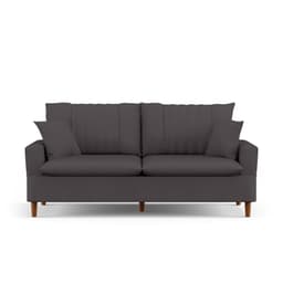 Sofá Living 3 Lugares 180cm com Almofadas Veras D05 Suede Cinza - Mpozenato