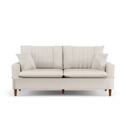 Sofá Living 3 Lugares 200cm com Almofadas Veras D05 Linho Cru - Mpozenato
