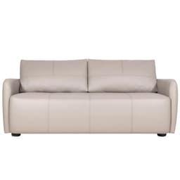 Sofá Living 3 Lugares Sala de Estar 220cm Virtus L07 Couro Bege - Mpozenato