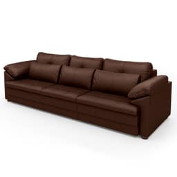 Sofá Retrátil 3 Lugares Para Sala 257cm Dijon Couro Caramelo S07 - Mpozenato
