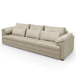 Sofá Retrátil 3 Lugares Para Sala 297cm Dijon Couro Creme S07 - Mpozenato
