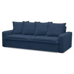 Sofá Retrátil Reclinável 3 Lugares 195cm Roma F05 Veludo Azul - Mpozenato