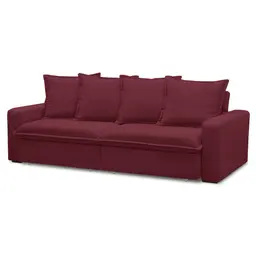 Sofá Retrátil Reclinável 3 Lugares 215cm Roma F05 Veludo Bordô - Mpozenato