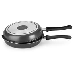 Omeleteira Dupla Frigideira Antiaderente Alumínio 24cm Grafite 3,3 litros Multiflon