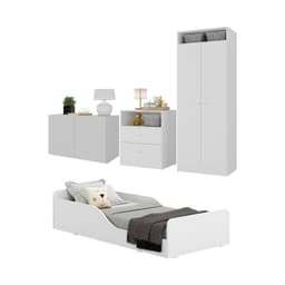Quarto Infantil Completo c/ Minicama e Mesa Cabeceira Multimóveis MP4204 Branco