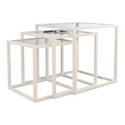 Conjunto de Mesa Lateral Trio Isabela Branca