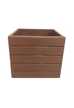 Vaso Madeira Rústico Não é Segredo Marrom 40x36