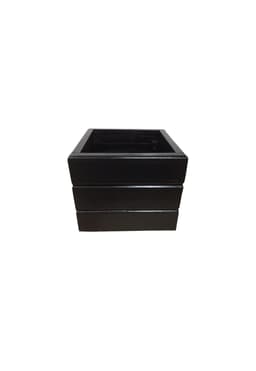 Vaso Madeira Rústico Não é Segredo Preto 25x23