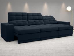 Sofá 4 Lugares Net Jobim Assento Retrátil e Reclinável Petróleo 2,30m (L)