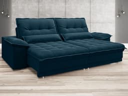 Sofá Bergamo 2,30m Assento Retrátil e Reclinável Velosuede Royal - NETSOFAS
