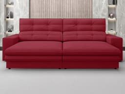 Sofá Pegasus 2,00m Assento Retrátil e Reclinável Velosuede Vermelho - NETSOFAS