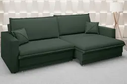 Sofá Tango 2,00m sem caixa, Retrátil e Reclinável Velosuede Verde - NETSOFAS