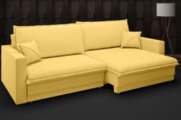 Sofá Tango 2,40m sem caixa, Retrátil e Reclinável Velosuede Canario - NETSOFAS