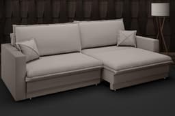 Sofá Tango 2,60m sem caixa, Retrátil e Reclinável Velosuede Marrom - NETSOFAS