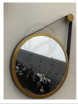 Espelho Adnet 40Cm Ouro Com Preto - Nacional Iluminação