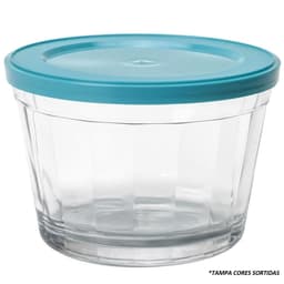 Pote Bowl Redondo de Vidro 350ml Nadir Figueredo com Tampa P
