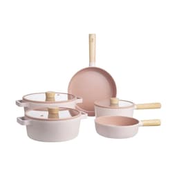 Conjunto de Panelas Indução com Revestimento Cerâmico - FIKA Rosa - Neoflam - 5 Peças