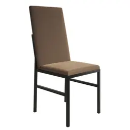 Cadeira Mônaco Premium Veludo Marrom e Preta