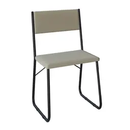 Conjunto com 2 Cadeiras Angra Bege e Preto