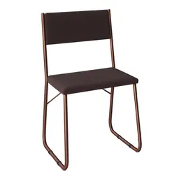 Conjunto com 2 Cadeiras Angra Marrom e Cobre