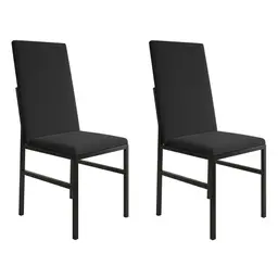 Conjunto com 2 Cadeiras Mônaco Premium Veludo Preto