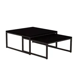 Mesa de Centro Quadrada Catarina Wood Preta