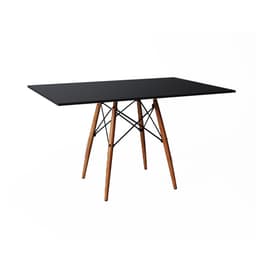 Mesa de Jantar Retangular Eiffel Wood Preta 120 cm