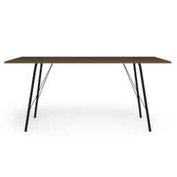 Mesa de Jantar Retangular Paraty Amêndoa e Preta 150 cm