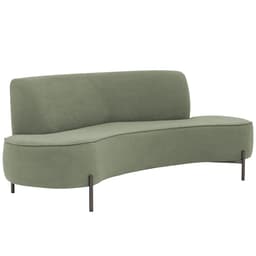 Sofá Orgânico 02 Lugares 150cm Argos Pés Titânio Linho Verde - Nexta Casa