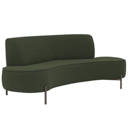 Sofá Orgânico 02 Lugares 150cm Argos Pés Titânio Linho Verde Musgo - Nexta Casa