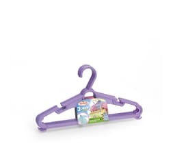 Conjunto Kit 3 Cabides Infantil Sortidos Colorido Plástico