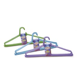 Conjunto Kit Com 3 Cabides Tradicional Sortidos Plástico