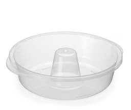 Forma de Pudim Para Microondas Plástico Transparente 1,9L