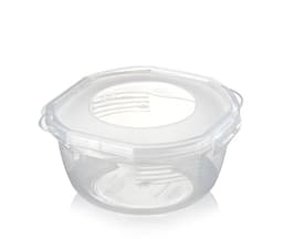 Pote Plástico Para Microondas Freezer Médio Com Trava 1,1L