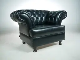 Poltrona Decorativa Chesterfield Imperador Sala, Recepção Novo Encanto - Corano Preto