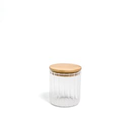 Pote de Vidro com Tampa de Bambu 500ml Oikos Natural