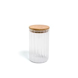 Pote de Vidro com Tampa de Bambu 800ml Oikos Natural