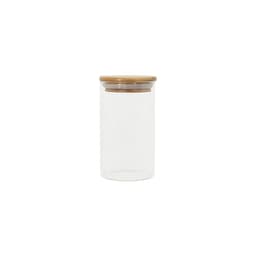 Pote de Vidro com Tampa de Bambu Oikos 300ml Natural