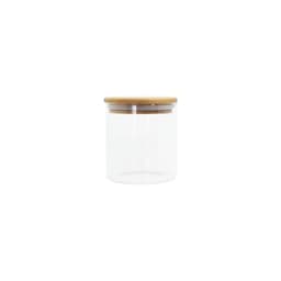 Pote de Vidro com Tampa de Bambu Oikos 400ml Natural