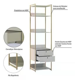Closet Estante Industrial Modulo 03