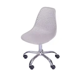 Cadeira de Escritório Colmeia Fendi e Cromada