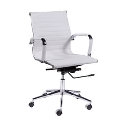Cadeira de Escritório Diretor Eames Esteirinha I Branca