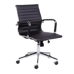 Cadeira de Escritório Diretor Eames Esteirinha I Preta