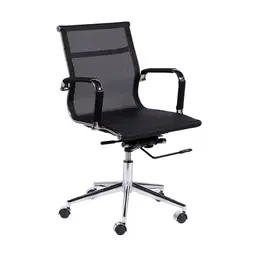 Cadeira de Escritório Diretor Eames I Preta