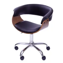 Cadeira de Escritório Secretária Elba Café e Madeira