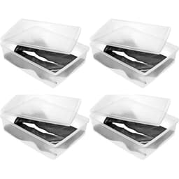 Kit 4 Caixas para Botas Cano Longo Ordene Organizadoras Transparentes com Tampas Ventiláveis