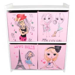 Estante Organizadora Montessoriana Com Caixas Estampadas