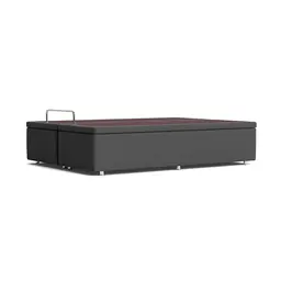 Base Box de Casal Americana Camurça Cinza
