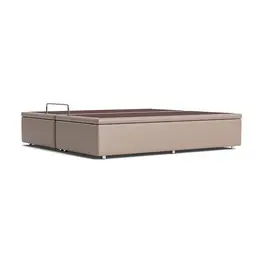 Base para Cama Box Queen Americana com Baú Bege