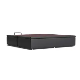 Base para Cama Box Queen Americana com Baú Cinza